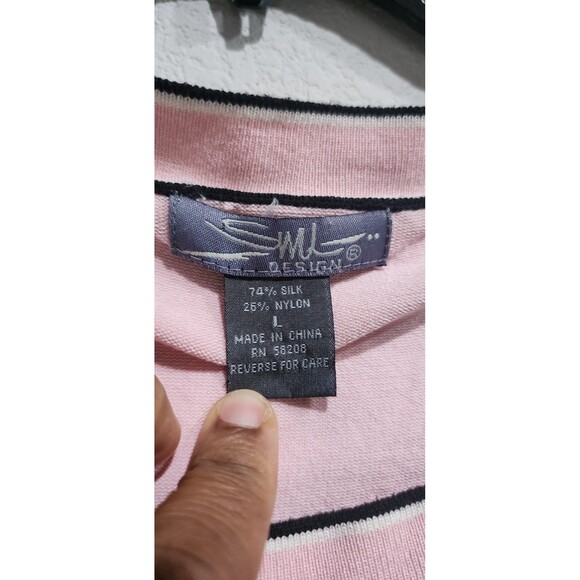 SML Design Women's Shell Cardigan Set size L Silk Pink - Picture 8 of 13